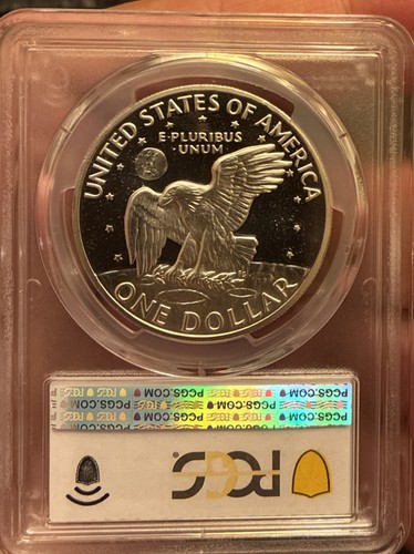 1972-S EISENHOWER (DDO FS-101) IKE SILVER DOLLAR PCGS PR69DCAM “NEW HOLDER” - Picture 5 of 5