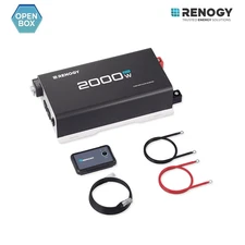 Open Box Renogy 2000W inverter Pure Sine Wave Solar 24V DC to 120V AC Remote