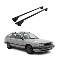 DachträGer GrundträGer FüR Audi 200 Avant 1984-1991 Stahl Schwarz 2Tlg