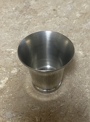 Vintage Pewter Shot Glass with 1976 Kennedy Half Dollar  Coin Base