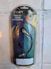 New COBY CV-M15 wired Hands Free Earphone Earbud With Boom Microphone 2.5mm