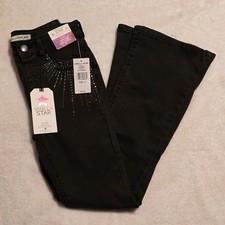 Vanilla Star High Rise Flare Rhinestone Jeans Girls Size 8
