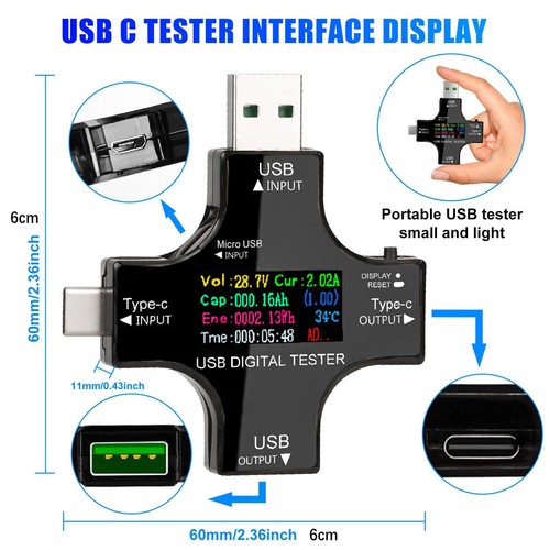 8 IPS Multiple Color Screen USB Power Meter Accepts Maximum Current: 5.1A - Picture 12 of 17