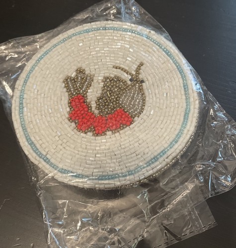 Juego de 4 posavasos con cuentas NUEVO - Imagen 3 de 5