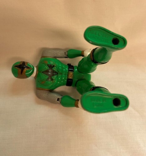 2002 Ninja Storm Green Power Ranger 5.5" Jointed Action Figure Glider Cycle - Picture 8 of 8
