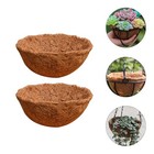 1 Set 2Pcs Round Replacement Liners Plant Basket Liners (Light Brown)