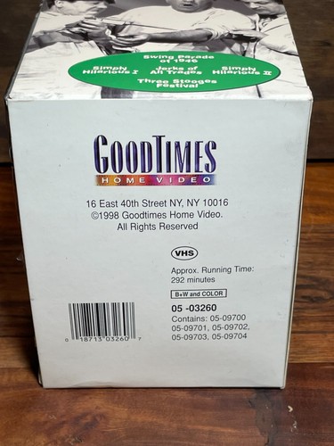 The Three Stooges Collector Series (4 out of 5 VHS Tapes 1998) Factory Sealed - Picture 5 of 7