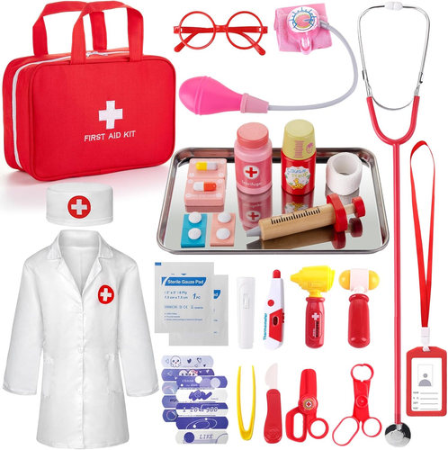 Doctor Kit for Kids, 36 Pcs Pretend Kids Doctor Playset Kit for Toddlers 3-5 wit - Picture 12 of 12
