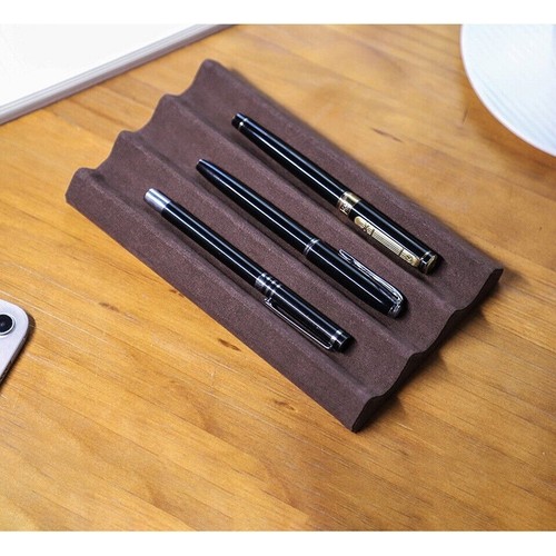 Cowhide Leather Portable Zipper Pencil Case Stationery storage Box 2/3/5 Slot - Picture 7 of 96