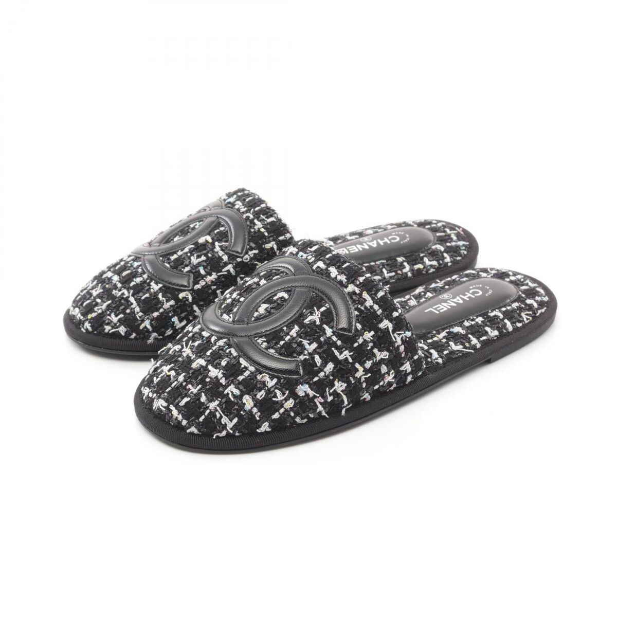 CHANEL COCO Mark Sandals S size shoes G34470X52847 Fabric CHANEL COCO Mark Sandals S size shoes G34470X52847 Fabric