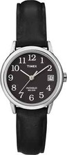 Timex T2N525 Women's Easy Reader Black Leather Strap Watch