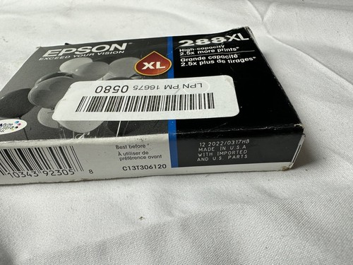 Cartuccia di inchiostro nero originale Epson 288XL scadenza 12/22 T288XL120 - Foto 2 di 3