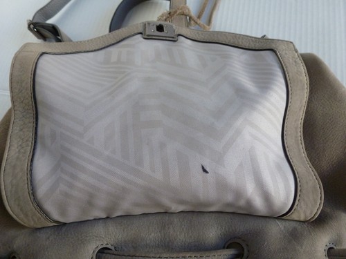 Rebecca Minkoff Darren Leather Backpack Gray Suede EUC - Picture 9 of 18