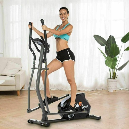 Magnetic Elliptical Exercise Fitness Training Machine Home-Gym Cardio Mute Quiet - Picture 20 of 66