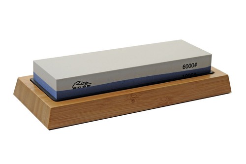 Knife Sharpening Stone 2 Sided Grit 1000/6000 Whetstone Set for Home Kitchen - Picture 2 of 11