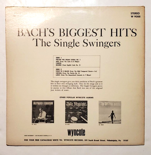 Single Swingers – Bach's Biggest Hit (Vinyl LP) - Picture 2 of 5