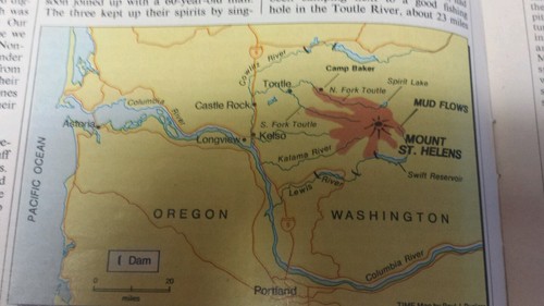 Mount Saint Helens Vulkanaschesche in Plakette montiert - Bild 5 von 6