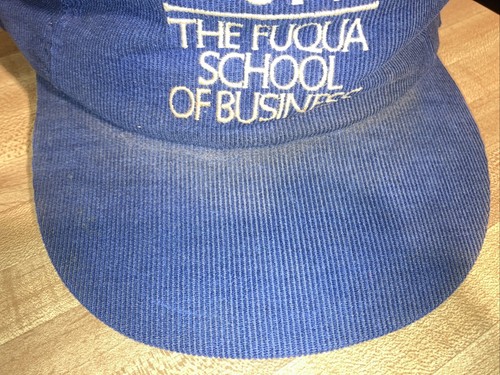 Vintage Corduroy * Duke Fuqua School Of Business * Snapback Hat Cap Script RARE - Picture 3 of 12