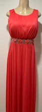 New women fashion sexy elegant coral rhinestone long maxi dress- m