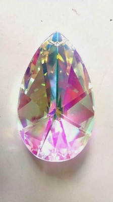 5 AB Iridescent European Cut Teardrop 63mm Chandelier Crystals Lead Crystal 5 AB Iridescent European Cut Teardrop 63mm Chandelier Crystals Lead Crystal