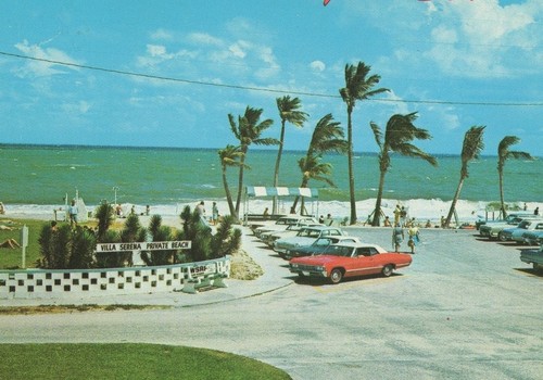 Vintage Postcard Lauderdale-by-the-Sea FL Florida Ocean Front Cars - Picture 3 of 4
