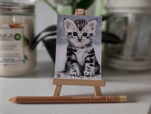 PETS CATS 3-CARD LOT to CHOOSE ACEO PSC Handmade Sketch Cards by Giovanni CIMA - Bild 10 von 12