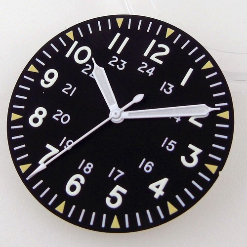 33.6mm Black Watch Dial&Hands Fit NH35/36 ETA 2824 PT5000 Miyota8215 DG2813 - Picture 9 of 45