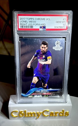 2017-18 Topps Chrome UCL #1 LIONEL MESSI Barcelona Argentina Miami FC PSA 10