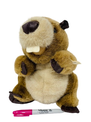 MARY MEYER PELUCHE DIENTE DE SIERRA CASTOR 10" VINTAGE PELUCHE IMITACIÓN CUERO COLA - Imagen 1 de 12