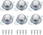 6 Pieces Ball Casters, Furniture Rollers with Transport Bearings, Flat Ball Roll
