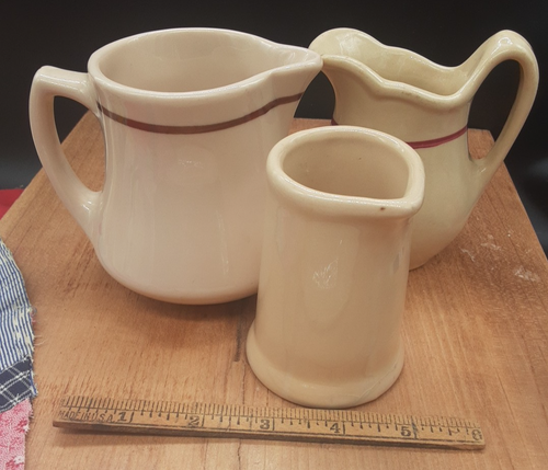 Lot Restaurant ware Creamer Plate toothpick Holder Inca Desert Tan Striped VTG - Picture 16 of 18
