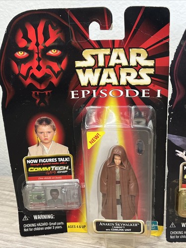Star Wars Episode 1 Commtech Figures Lot- Anakin Skywalker, Watto, & Mace Windu - Picture 2 of 13