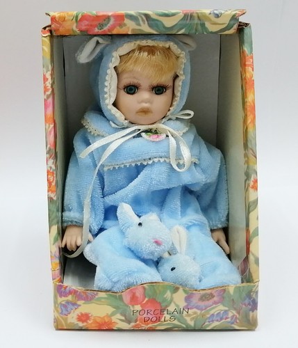 Vintage Annette Blue Bunny Costume Knightsbridge Collection 5" Porcelain Doll - 第 1/10 張圖片