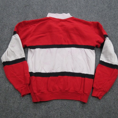 Vtg Stanford Shirt Mens Medium Red Long Sleeve Pullover Polo 70s University - Picture 2 of 19