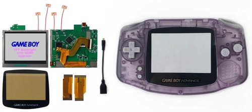 Game Boy Advance TFT NDSi Backlight Kit with HDMI + Trimmed Shell Gameboy GBA - Picture 26 of 34