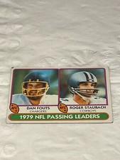 1980 Topps 1979 Passing Leaders - Dan Fouts/Roger Staubach Football Cards #331