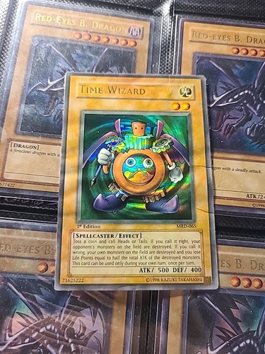 Yu-Gi-Oh! Card | Time Wizard | MRD-065 | 1st Edition Faded Error - Picture 1 of 6