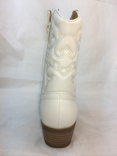 SODA RENO-W 2 KIDS-WESTERN GIRL COWBOY MID-SHAFT Boot STITCHED Pointe Toe ZIPPER - Picture 11 of 12