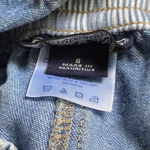Vintage Unisex Kids Jeans Lands' End Straight Leg Relaxed Fit Elastic Waist Sz 6 - Picture 17 of 17