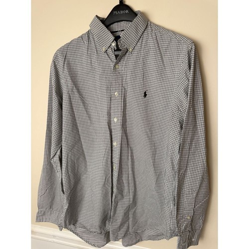 Ralph Lauren Cotton Stretch Button Down Dress Shirt Checkered Pattern L - Bild 1 von 4