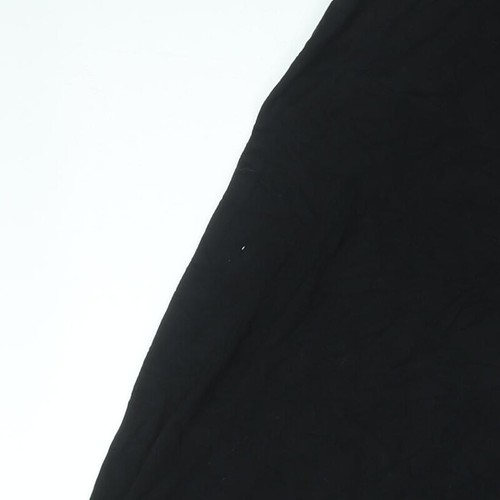 Marks and Spencer Womens Black Viscose A-Line Skirt Size 8 - Picture 9 of 10