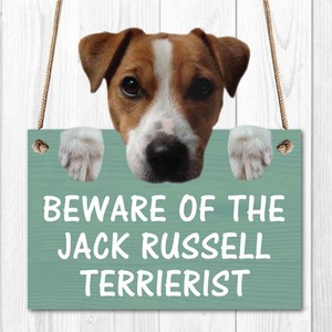 Details About Jack Russell Terrorist Sign Funny Sign Wooden Effect Door Sign Cute Dog Gift