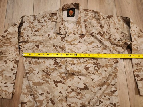 American Apparel Navy US Marine Corps Desert Camo Military Jacket Size Small - Picture 10 of 11