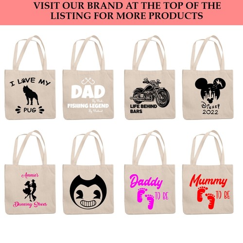 Bolso de Mano Personalizado Navidad Novedad Navidad Regalo Festivo Nombre Personalizado Bolso de Algodón - Imagen 9 de 9