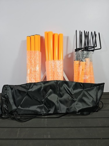 Removable Soccer Agility Training Poles Adjustable for Soccer/Football 6pc & bag - Picture 2 of 5