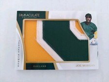 2017 Immaculate Joe Morgan Jumbo Patch /4 Number Relic Athletics Reds Prime A's 