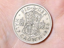 1950 British George VI Half Crown Coin #X14