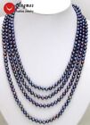 Necklace for Women Jewelry Long 80" 6-7mm Round Natural Freshwater Black Pearl