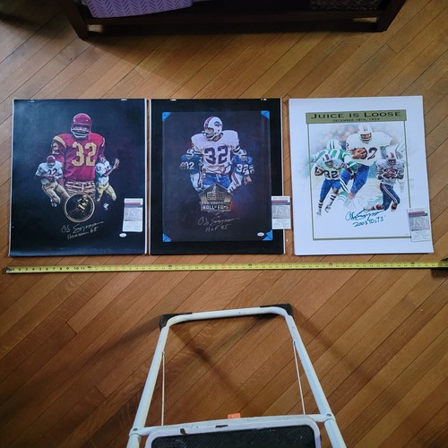 OJ Simpson gesungen 16 x 20 Leinwand ""2003 Yds '73" Insc. Lmtd. Bearbeiten. #5 von 10 JSA - Bild 9 von 9