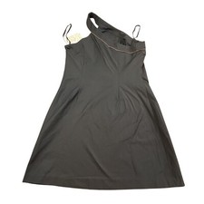 NWT FREE PEOPLE Women 6 Black one Shoulder  Strap Midi Dress Zipper Y2K F228Y487